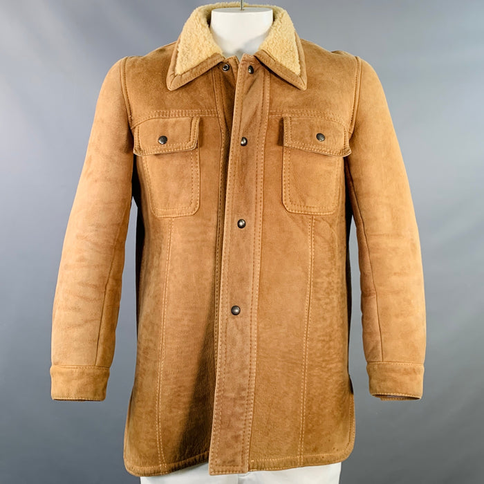 POLO by RALPH LAUREN Vintage Size XL Beige Shearling Snaps Jacket