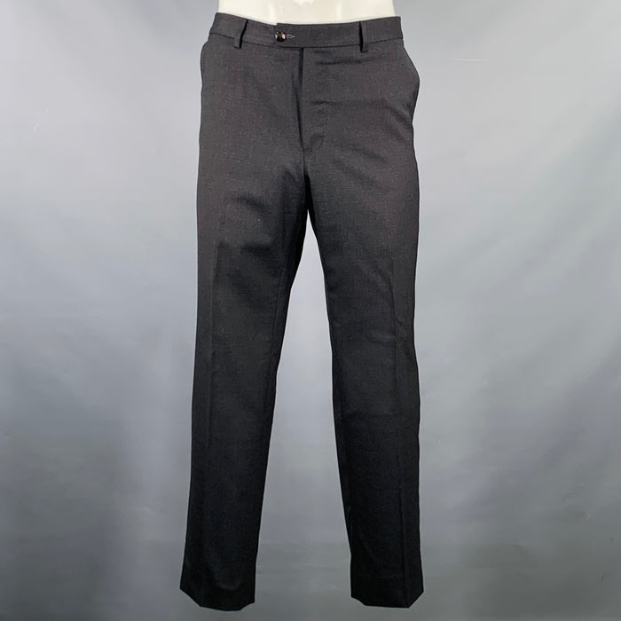 GUCCI Size 34 Charcoal Grey Wool Blend Zip Fly Dress Pants