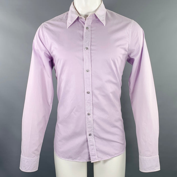 JIL SANDER Size M Purple Lilac Cotton Long Sleeve Shirt