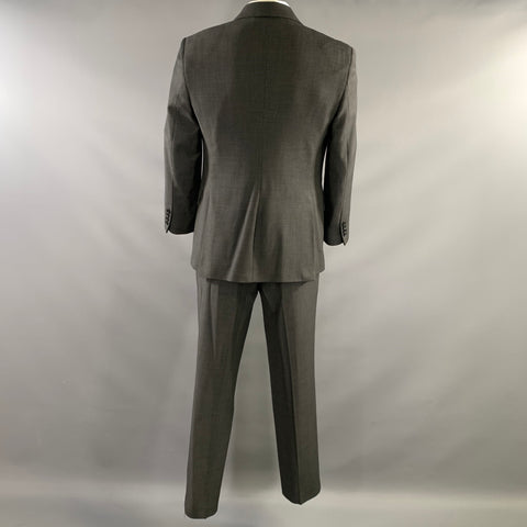 BROOKS BROTHERS Chest Size 42 Regular Grey Black Nailhead Wool Notch Lapel Suit