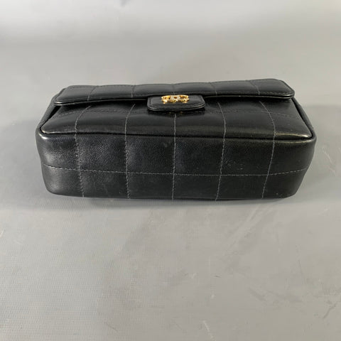 CHANEL Black Quilted Leather Cross Body Handbag