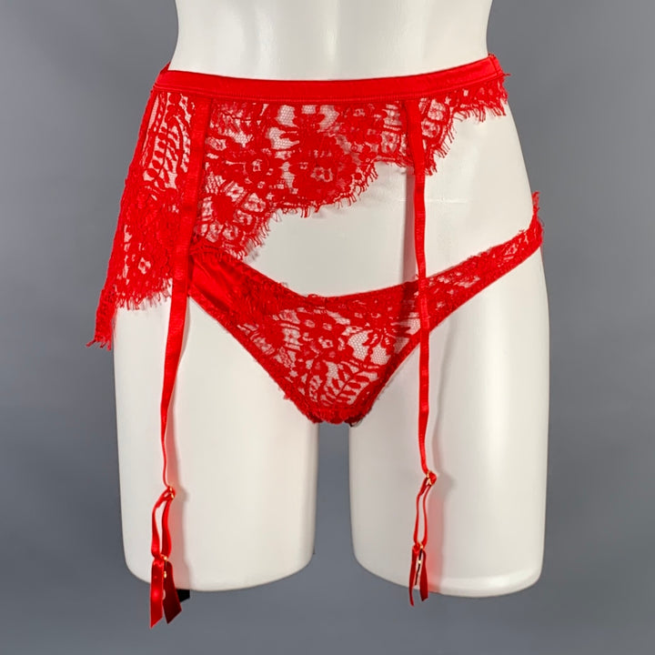COCO DE MER Size S Red Cotton Blend underwear