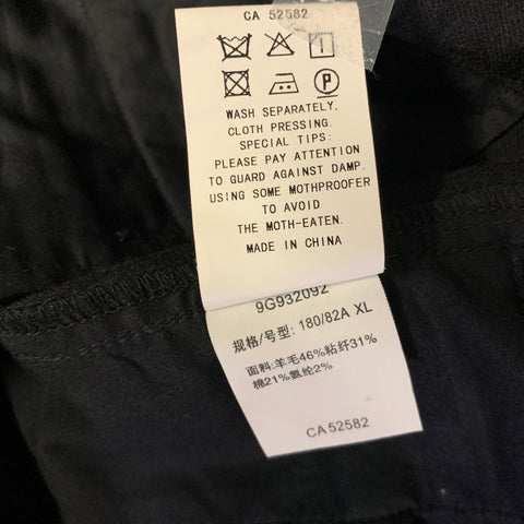 JNBY Size XL Black Wool Blend Wide Leg Casual Pants