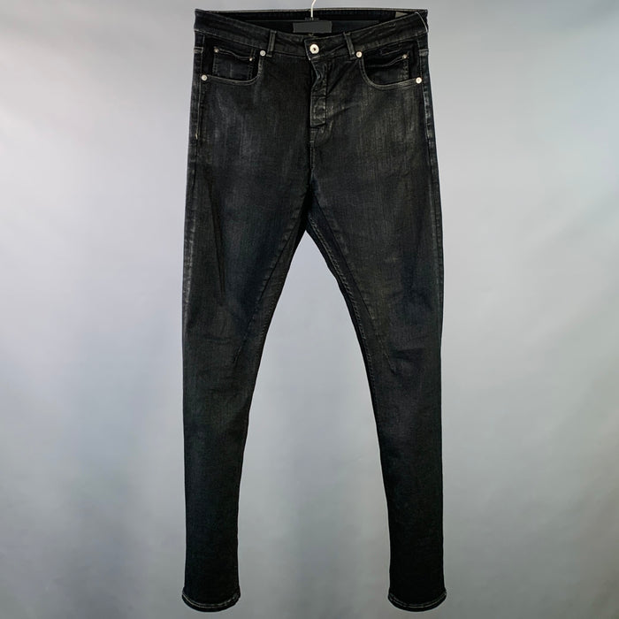 DRKSHDW Size 31 Black Contrast Stitch Cotton Blend Tapered Jeans