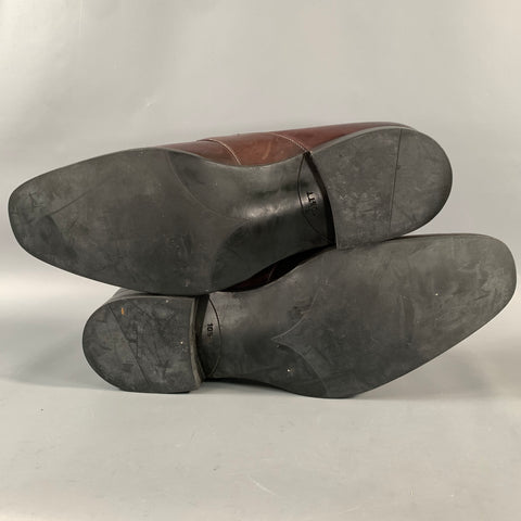 TOM FORD Size 10.5 Brown Leather Penny Loafers