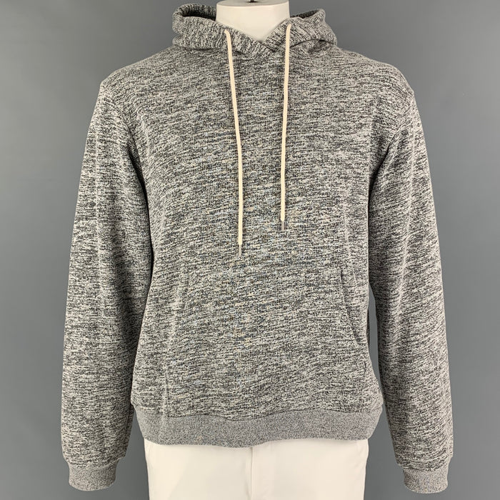 JOHN ELLIOTT Size XL Grey Heather Cotton / Polyester Hooded Sweatshirt
