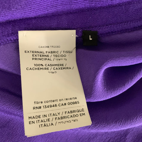 TOM FORD Size L Purple Cashmere Zip Up Cardigan Womens