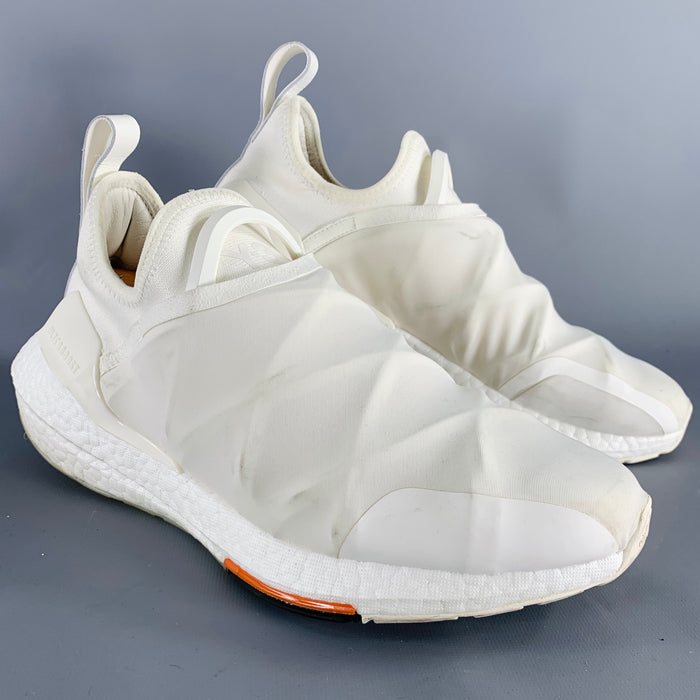 Y-3 Size 11 Ultraboost 22 White Nylon Slip On Sneakers