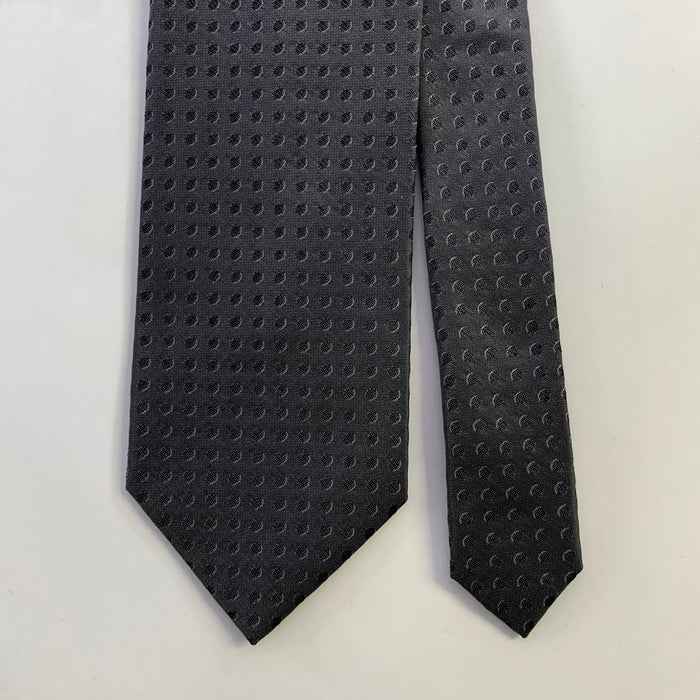 DOLCE & GABBANA One Size Brown Polka Dot Silk Jacquard Tie
