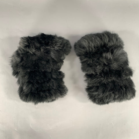 JOCELYN Size One Size Black Knit Rabbit Gloves