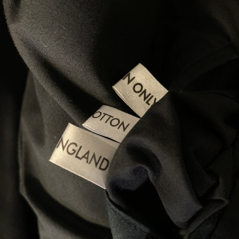 CHRISTOPHER O'BRIEN Size 38 Black Wrinkled Cotton Hidden Placket Coat