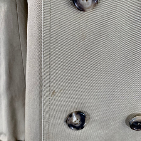 MAISON MARGIELA Size M Khaki Cotton Cut Out Trench Coat