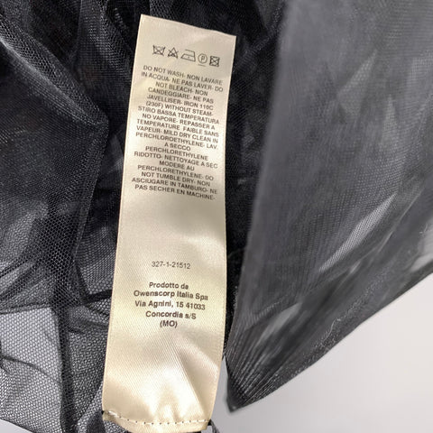RICK OWENS SS2023 One Size Black Mesh Polyamide Hooded Coat