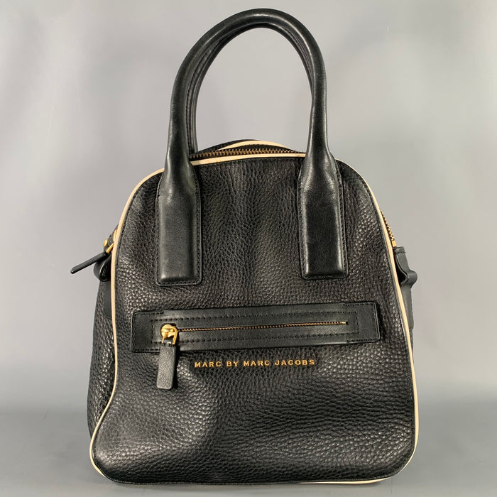MARC JACOBS Size Black White Pebble Grain Leather Bags