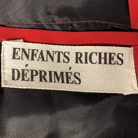 ENFANTS RICHES DEPRIMES ERD SS 2018 M Red Wool Collarless Sport Coat