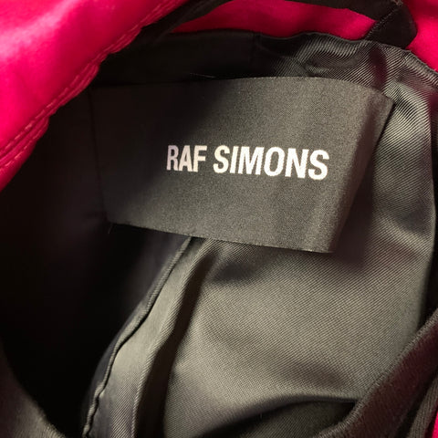 RAF SIMONS S/S2019 Size 36 Pink Wool & Silk Oversized Coat
