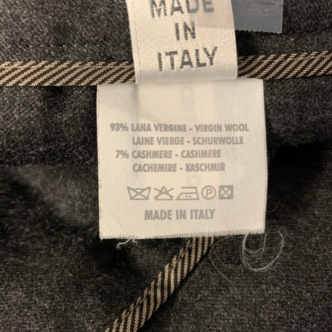 BRUNELLO CUCINELLI Size 6 Grey Wool & Cashmere Straight leg Dress Pants