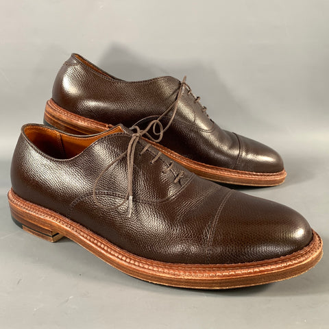 ALDEN Size 11 Brown Leather Oxford Lace Up Shoes