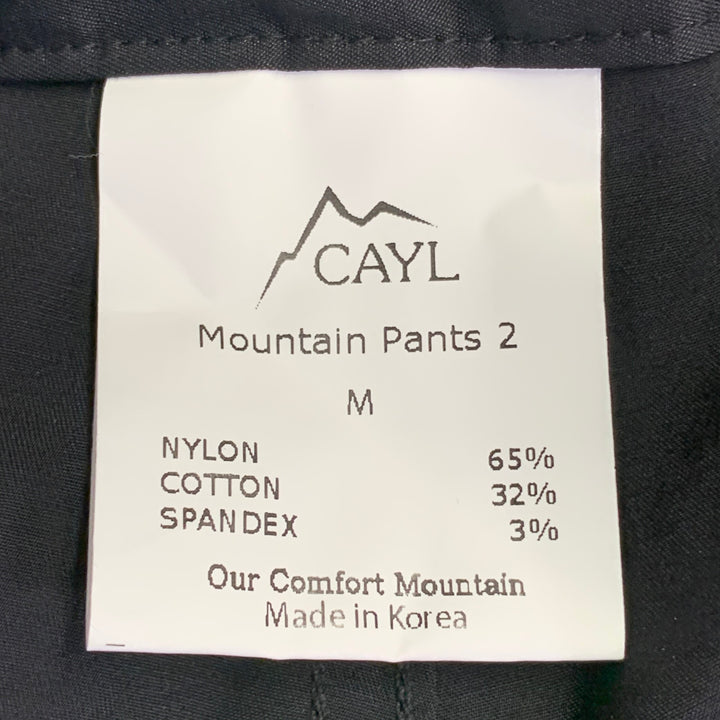 CAYL Size M Mountain 2 Black Nylon Blend Drawstring Casual Pants