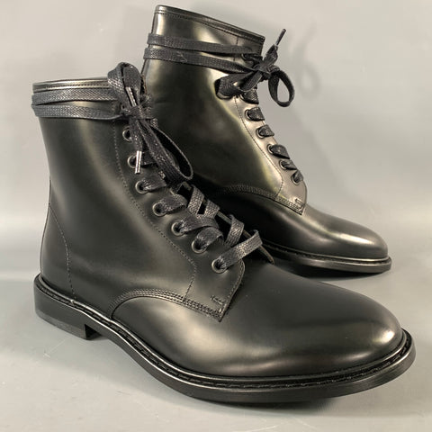 IRO Size 9 Black Leather Lace Up Boots