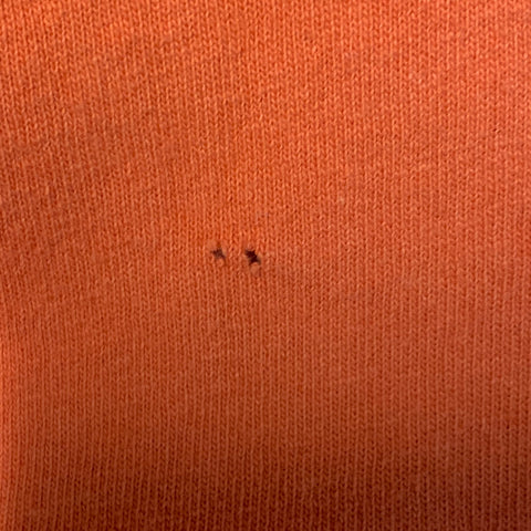 WARREN LOTAS Size L Orange Graphic Cotton Crew Neck Pullover