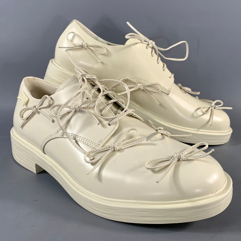 CAMPER Size 9.5 White Leather Lace Up Shoes