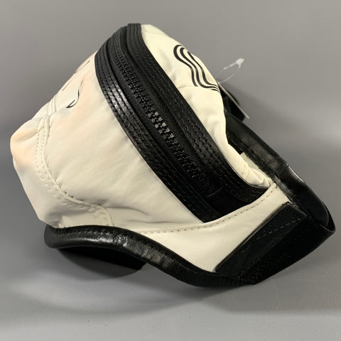 KENZO White Black Logo Nylon Fanny Pack