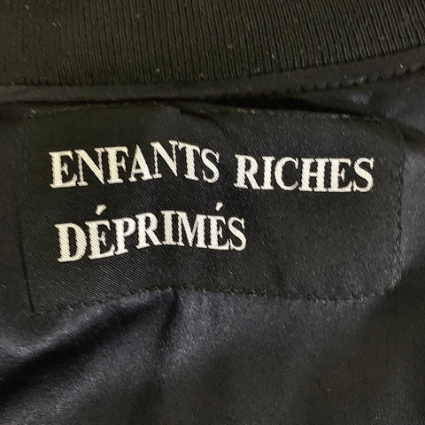ENFANTS RICHES DEPRIMES ERD FW2016 Size M Black Gold Silk Zip Up Jacket