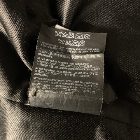 SAINT LAURENT Size 42 Black Distressed Leather Biker Jacket