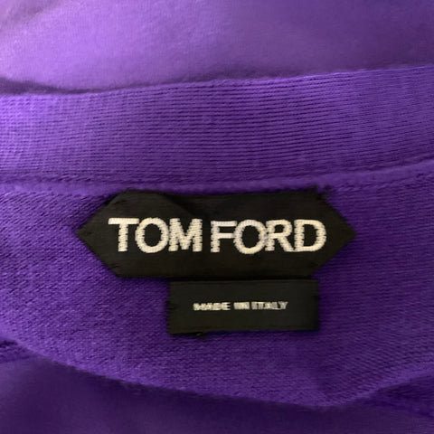 TOM FORD Size L Purple Cashmere Zip Up Cardigan Womens