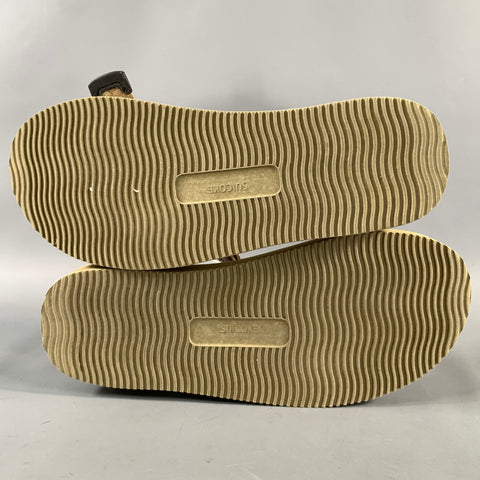 JOHN ELLIOTT Size 9 Green Beige Hook & Loop Sandals