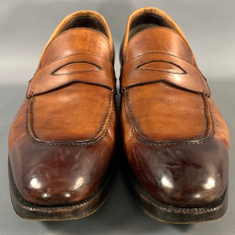 TOM FORD 2019 Size 8 Brown Leather Penny Loafers