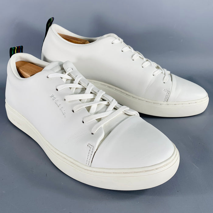 PS by PAUL SMITH Size 10 White Multi Color Leather Low Top Sneakers
