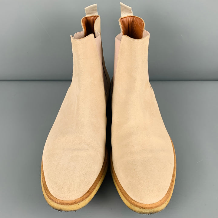 COMMON PROJECTS Size 9 Beige Suede Chelsea Ankle Boots