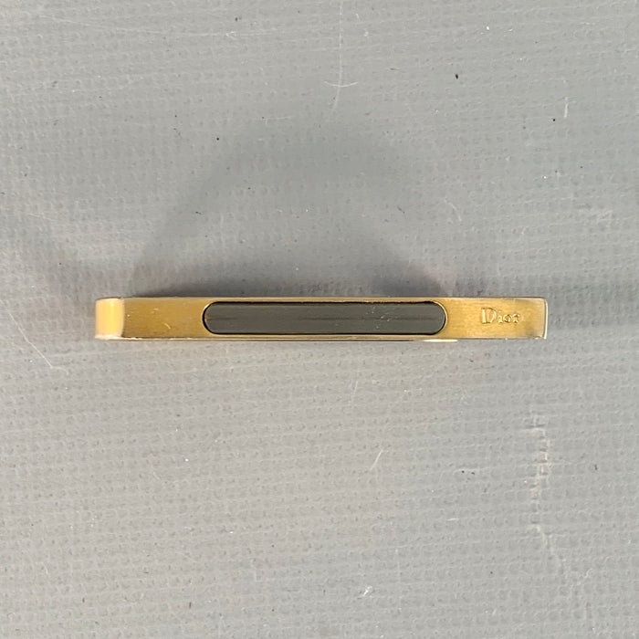 CHRISTIAN DIOR Vintage One Size Gold Silver Two Tone Metal Tie Clip