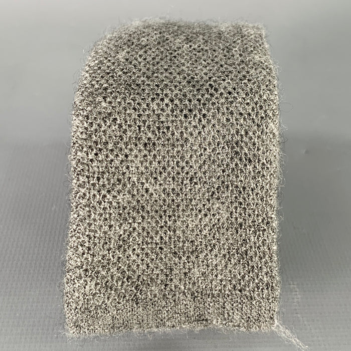 BRUNELLO CUCINELLI Grey Cashmere Silk Knit Tie
