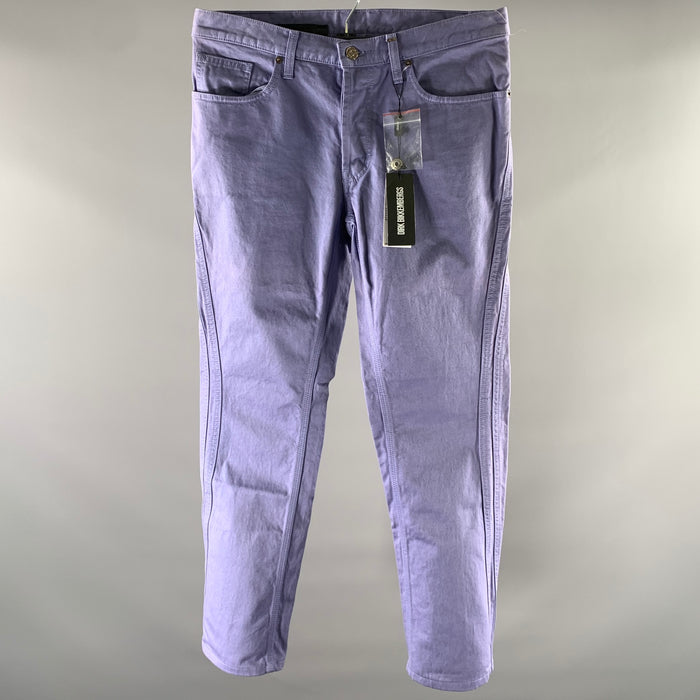 DIRK BIKKEMBERGS Size 30 Purple Cotton Button Fly Jeans
