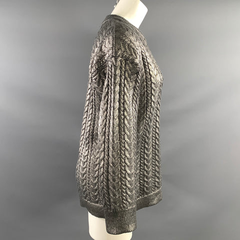 JASON WU Size S Grey Polyester Blend Metallic Crew Neck Sweater Womens