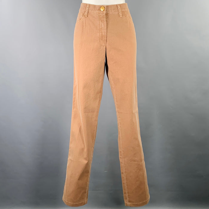 CHANEL Size 32 Brown Cotton Contrast Stitch 5 Pocket Jeans