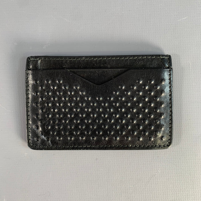 ALEXANDER MCQUEEN Black Textured Leather Wallet
