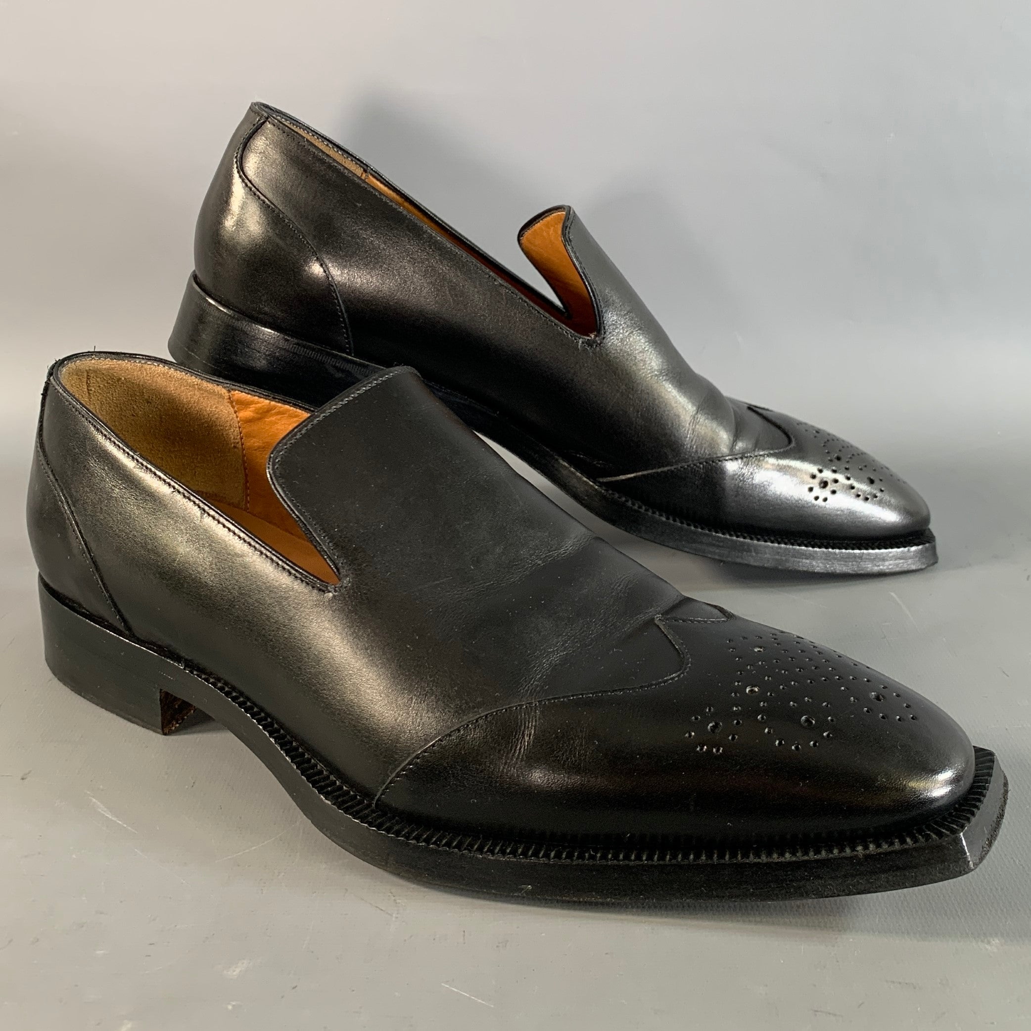CERTO Size 10 Black Wingtip Leather Oxford Loafers Men main image 4