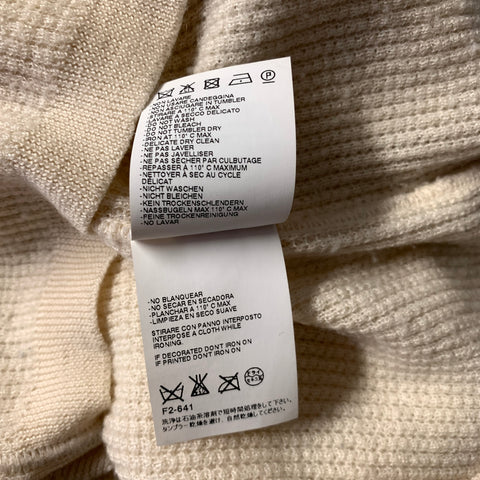 MARC JACOBS Size M Cream Beige S84HA0388 S14752 Waffle Knit Cashmere Sweater