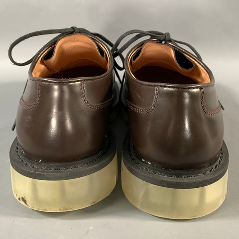 BOTTEGA VENETA Size 8 Brown Leather Lace Up Lace Up Shoes