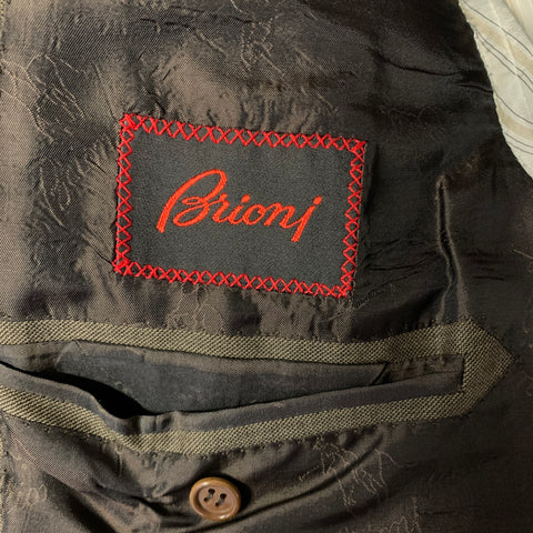 BRIONI Chest Size 46 Brown Wool Notch Lapel 39 30 Suit