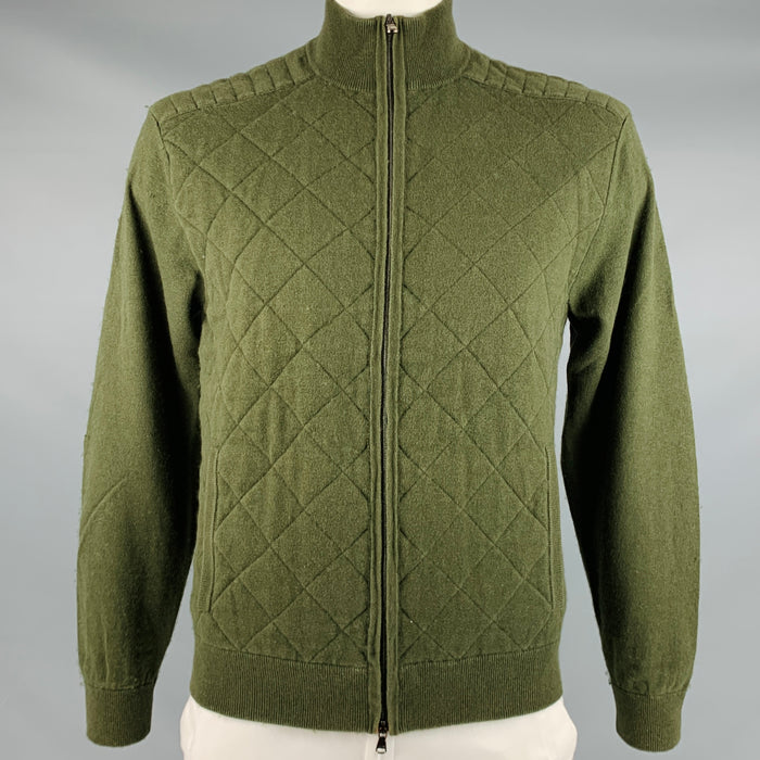 RRL by RALPH LAUREN Size L Green Quilted Cotton Wool Jacket
