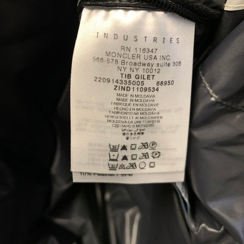 MONCLER Chest Size 52 Size Black Quilted Polyamide Puffer Vest