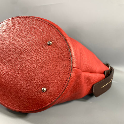 DOONEY BOURKE SS2019 Red Brown Pebble Grain Leather Bucket Bag