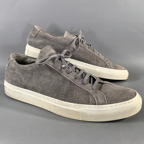 COMMON PROJECTS Size 11 Grey Lace Up Sneakers