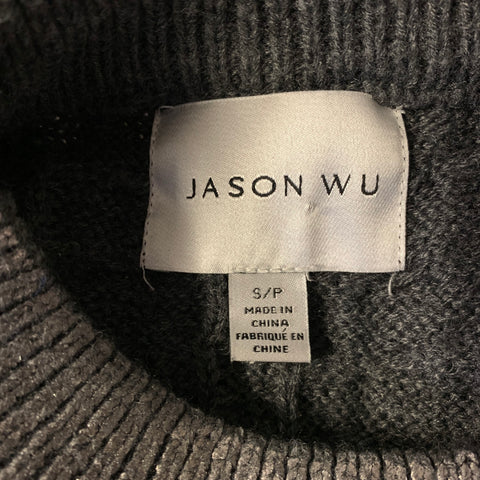 JASON WU Size S Grey Polyester Blend Metallic Crew Neck Sweater Womens