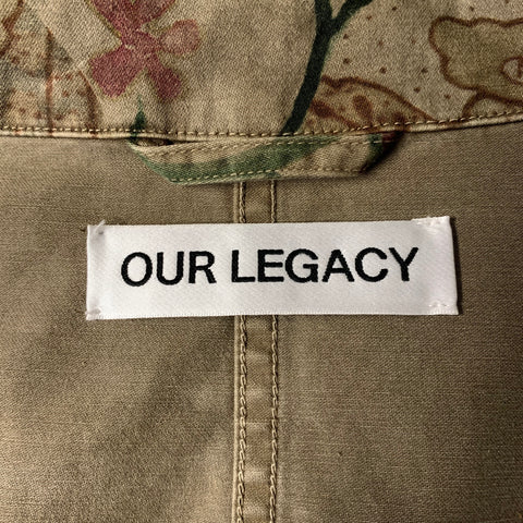 OUR LEGACY AW2024 Size 38 Green Brown Floral Cotton Button Up Jacket